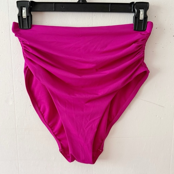 Lauren Ralph Lauren High-Waisted Shirred Bikini Bottom Size 10 - Picture 6 of 6